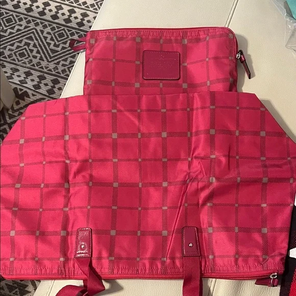 Coach Red Plaid Bag Set - Picture 2 of 4